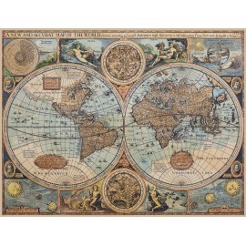 Carte Du Monde Ancienne Sur Toile 1626 Carte Du Monde Ancienne Sur Toile 1626