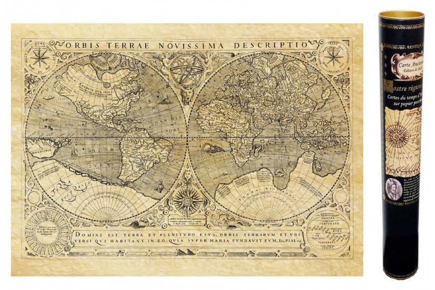 Carte ancienne du monde en 1602