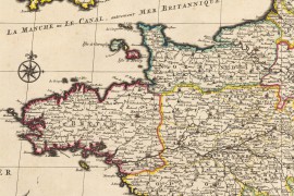 Carte de France ancienne 1708