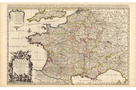 Carte de France ancienne 1708