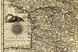 Carte de France ancienne en 1592