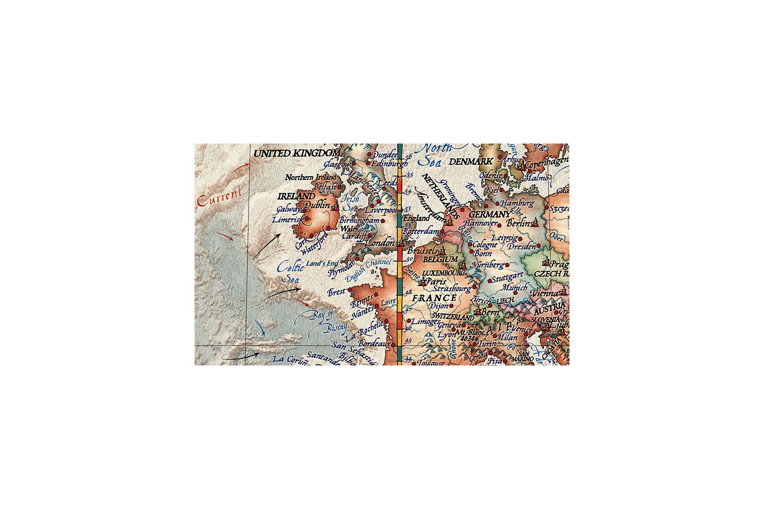 Carte du Monde geante Antique – laminée/encapsulée 201 cm x 116,5 cm de  Haut : : Fournitures de bureau
