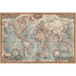 Carte du monde moderne Vintage