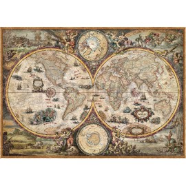 Carte géographique moderne baroque