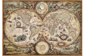 Carte géographique moderne baroque