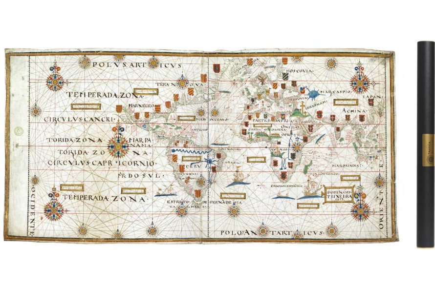 Portulan Portugais Teixeira en 1573