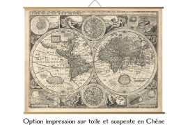 carte ancienne du Monde en 1651