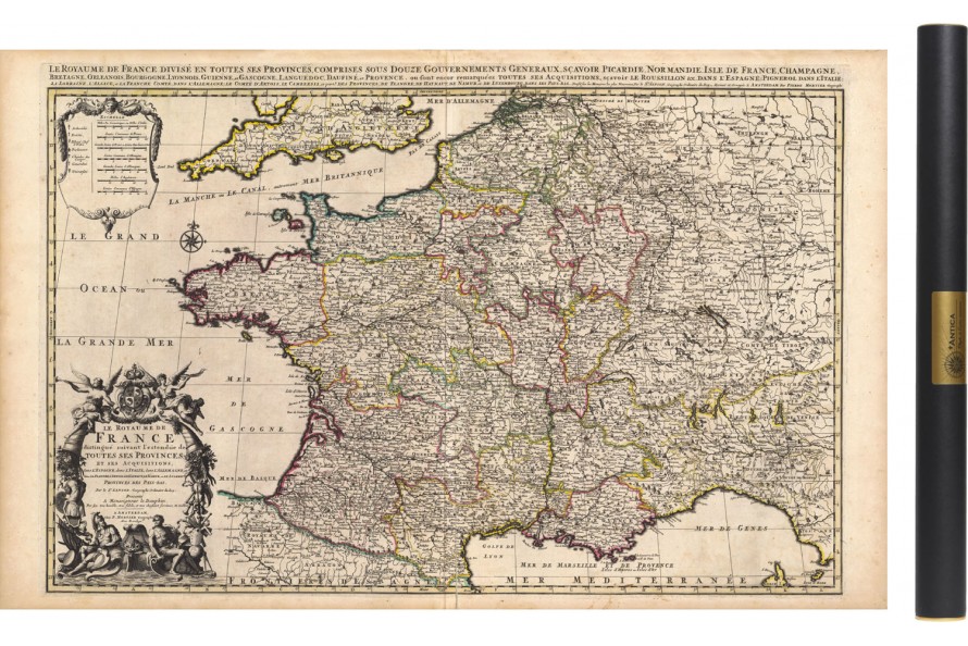 Carte de France ancienne 1708