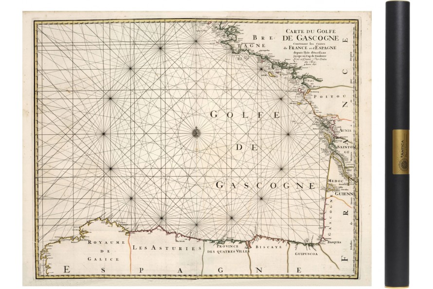 Carte du Golfe de Gascogne en 1693