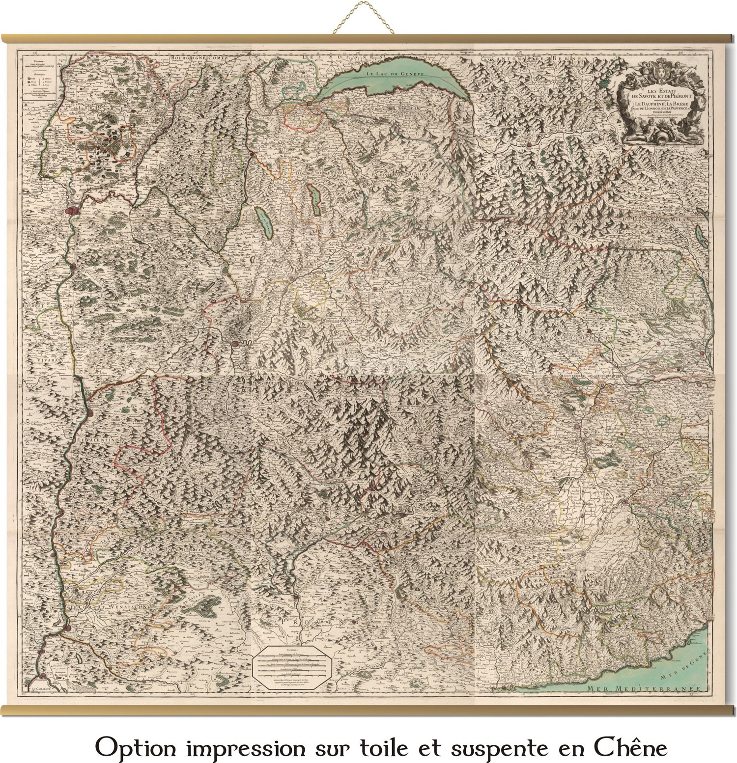 Grande Carte Du Duche De Savoie En 1693