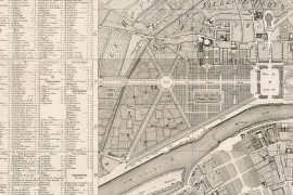 Grande carte de Paris en 1766 au temps de Louis XV - ancien plan de Paris