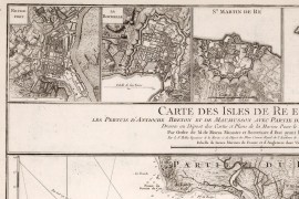 Carte ancienne de l'ile de ré et de l'ile d'Oléron
