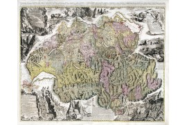 Grande carte de la Suisse en 1788 ou confédération Helvétique