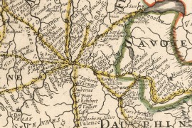 Carte des postes en 1691