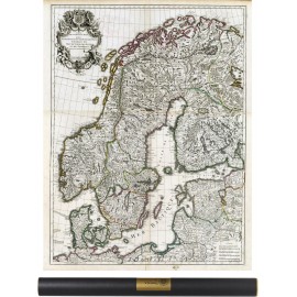 Carte de la scandinavie en 1706