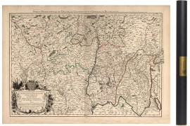 Carte ancienne de la Bourgogne, Duché et comté de Bourgogne en 1695