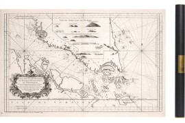 Carte ancienne du Détroit de Singapour et Malacca en 1755