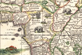 carte ancienne de l'Afrique en 1630 par Willem Blaeu