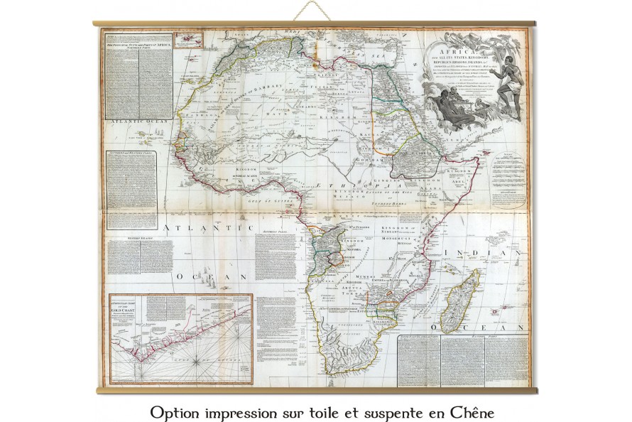 Grande carte d'Afrique en 1800