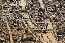 carte ancienne de Paris en 1627