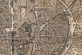 carte ancienne de Paris en 1576