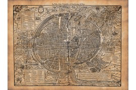 carte ancienne de Paris en 1576
