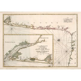 Carte ancienne de la Guyenne et Gascogne en 1693