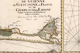 Carte ancienne de la Guyenne et Gascogne en 1693