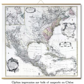 Grande carte des Amériques en 1753
