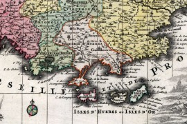 Carte ancinenne de la Provence en 1750