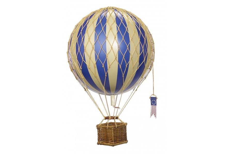 Ballon montgolfière bleu