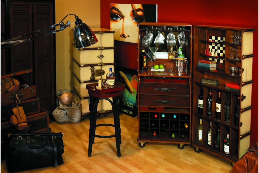 Bar "Malle de cabine" noire
