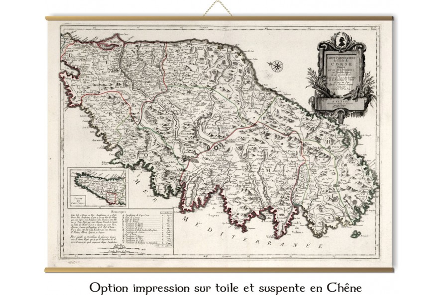 Carte de la Corse de 1784