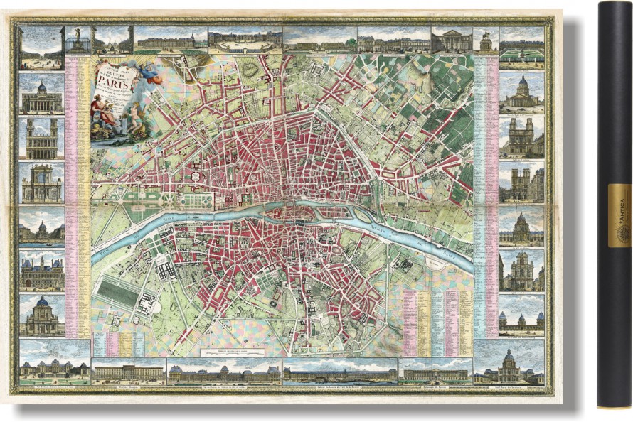 Grand plan de Paris au temps de Louis XVI - 1763