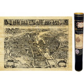 plan ancien de Paris en 1632 carte ancienne