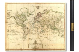 Carte du Monde des découvertes en 1801