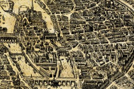 plan ancien de Paris en 1632 carte ancienne