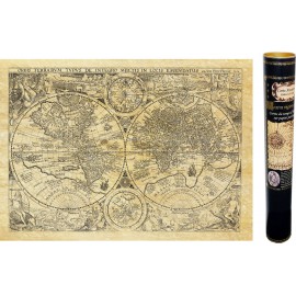 Carte du Monde de 1594 (version avec peuples et animaux)