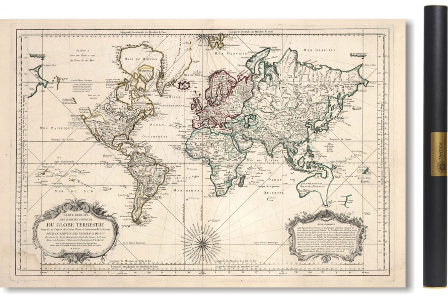 Carte Du Monde 1750