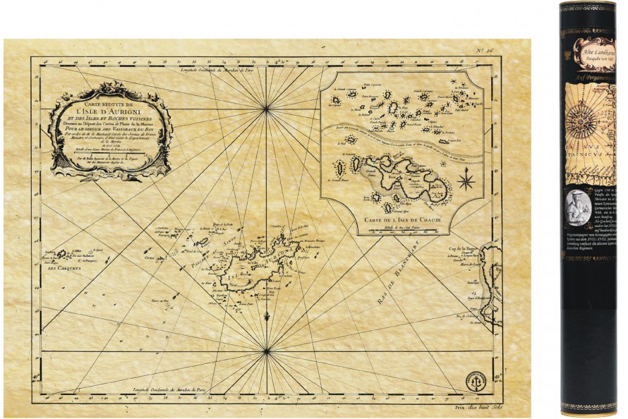 Îles d'Aurigny et Chausey en 1750