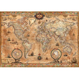 Carte moderne façon carte ancienne sur parchemin