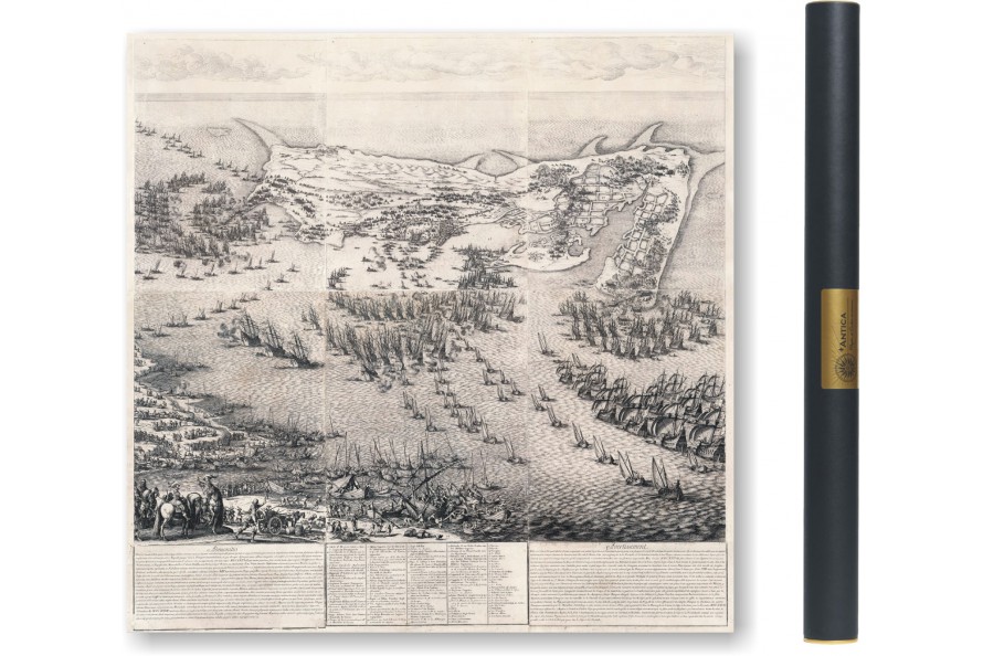 Grande carte du siège de la citadelle de Saint Martin de l'île de Ré