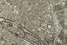 Grande carte de Paris et ses faubourg-1733 - réédition 1795
