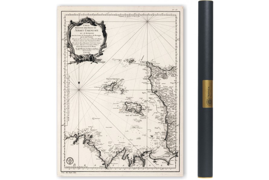 Cote de la Normandie et Bretagne, Chausey, Jersey 1750