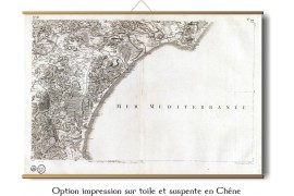 Carte de Cassini 058 - Narbonne - 1750