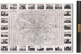 Carte de Paris en 1853