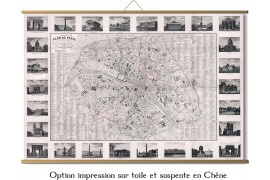 Carte de Paris en 1853