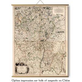 Grande carte de Bourgogne 1693