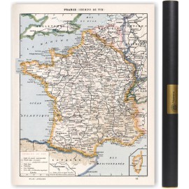 Carte des voies Ferrées - Carte des trains en France 1900