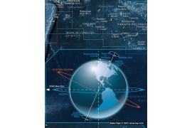 Carte du monde vue de l'espace